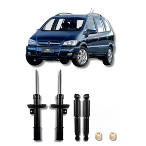 Kit Completo de Amortecedores Dianteiros e Traseiros Zafira 2001 Até 2012 com Kits de Batentes e Guarda-Pó - Remanufaturado