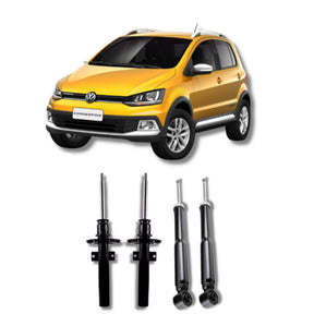 Amortecedor CrossFox 2005–2017 – kit dianteiro e traseiro remanufaturado