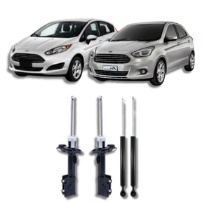 Amortecedor New Fiesta e Novo Ka 2016–2021 – kit dianteiro e traseiro remanufaturado
