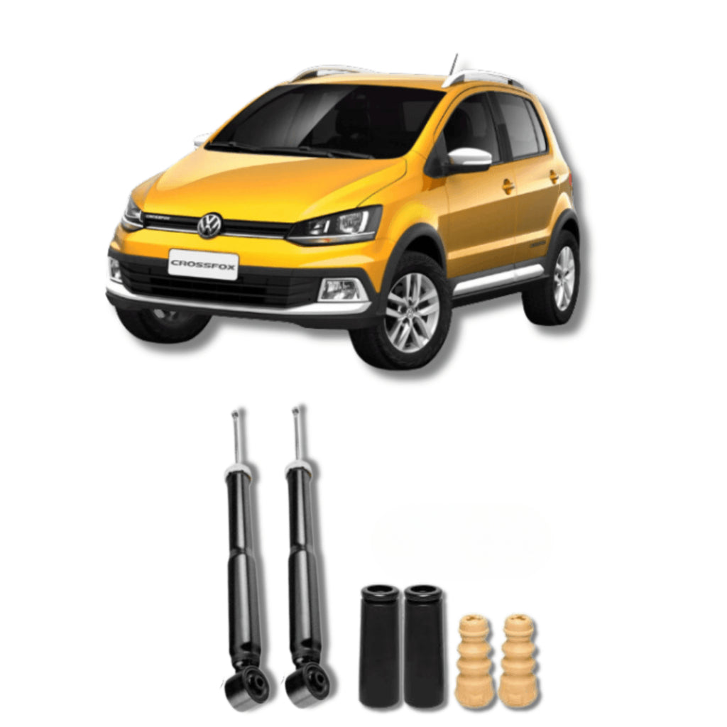 Amortecedor CrossFox 2005–2017 – par traseiro com kit batente remanufaturado