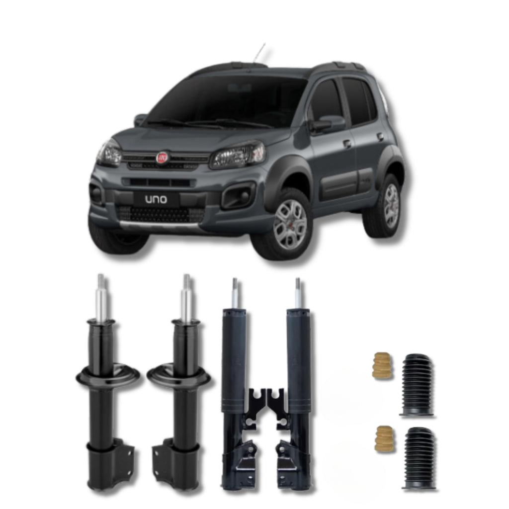 Amortecedor Uno Way 2008–2013 – kit completo com batente remanufaturado