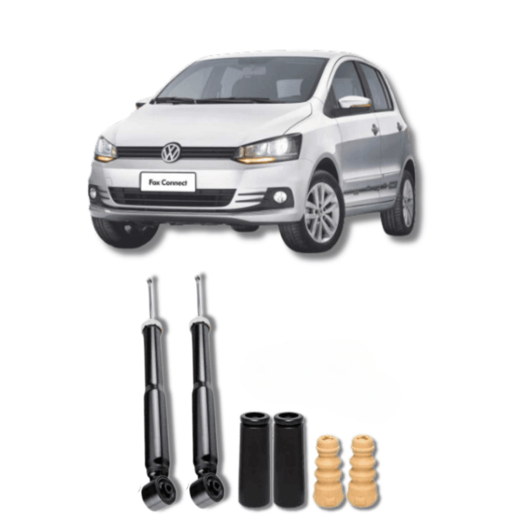 Amortecedor VW Fox 2003–2015 – par traseiro com kit batente remanufaturado